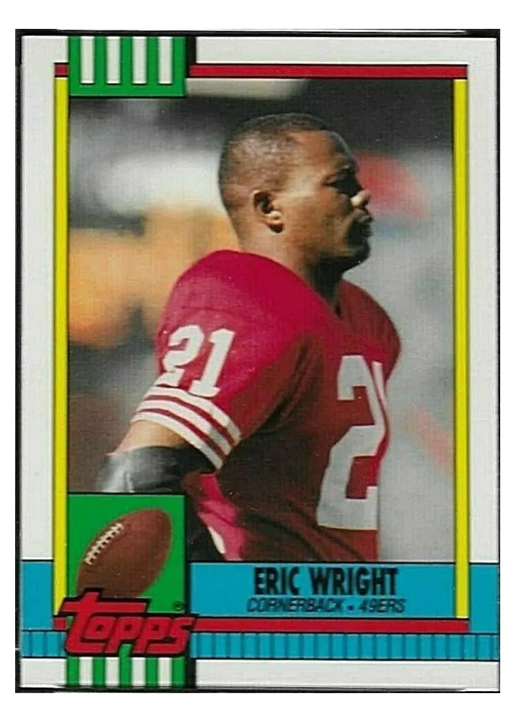 1990 Topps Tiffany Eric Wright #21 card
