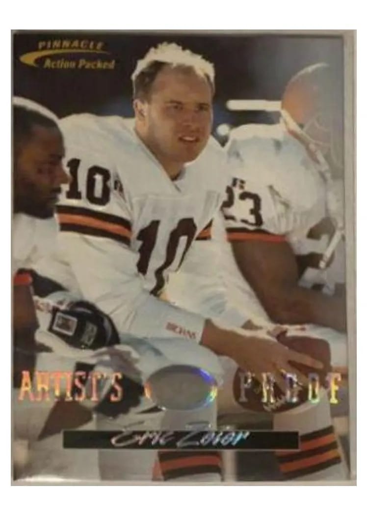1996 Action Packed Eric Zeier Artist's Proof #4 card