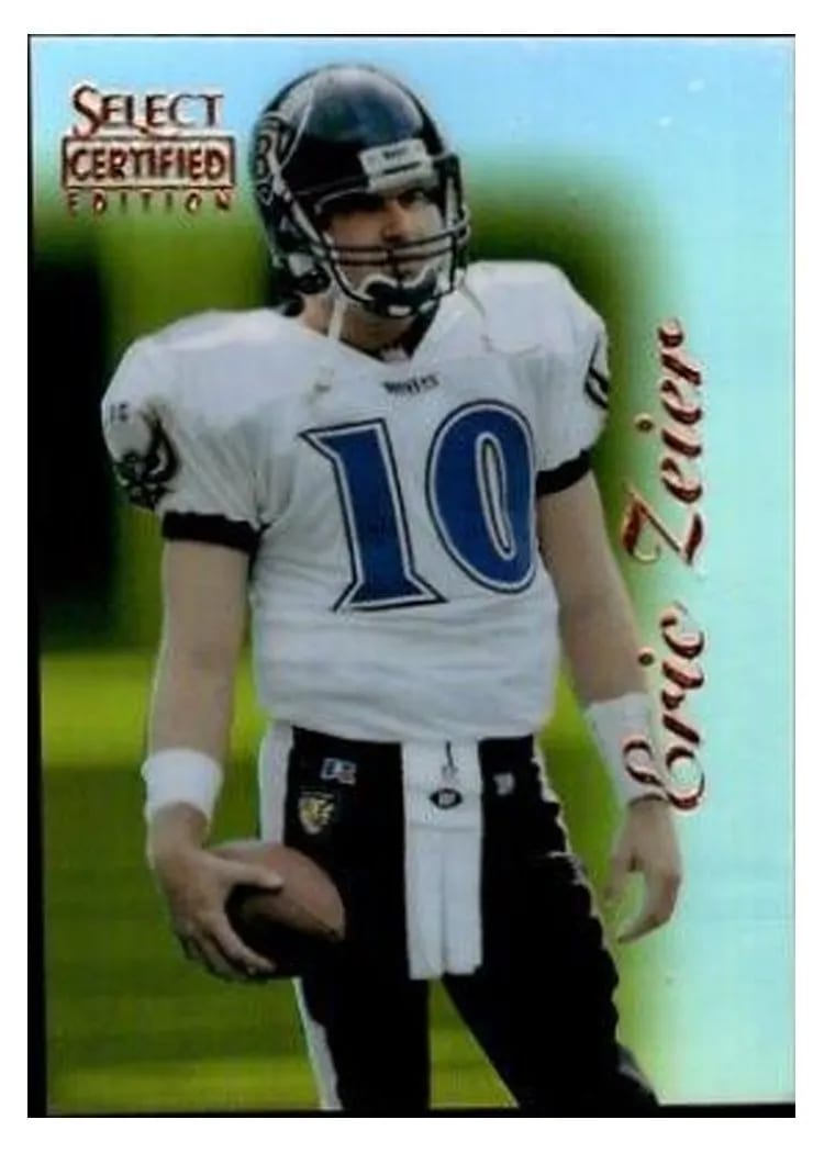 1996 Select Certified Eric Zeier #76 card