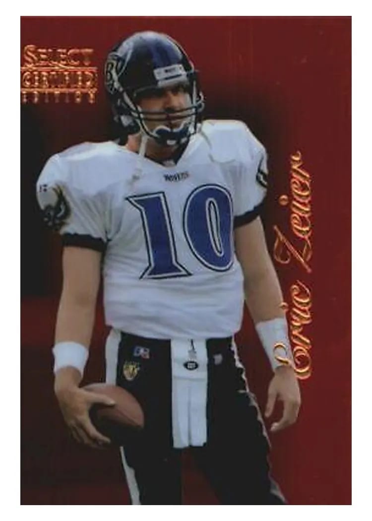 1996 Select Certified Eric Zeier #76 card
