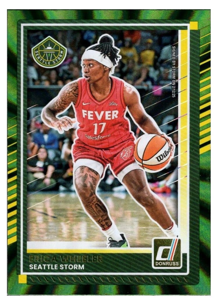 2025-26 Donruss WNBA Base Set Erica Wheeler Green Laser #80 card