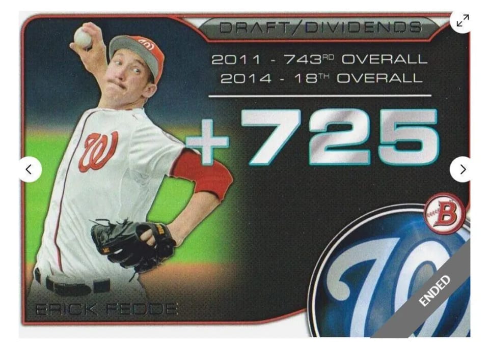 2015 Bowman Draft Dividends Erick Fedde #DD-EF card