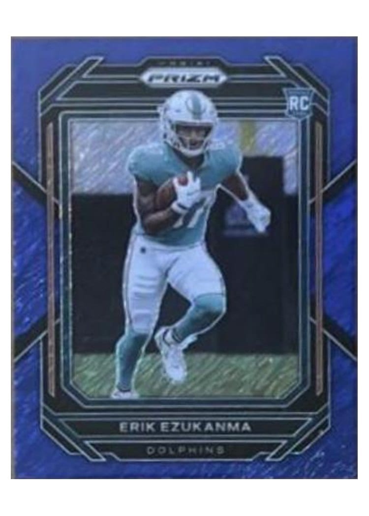 2022 Panini Prizm Base Set Erik Ezukanma Blue Shimmer #336 card