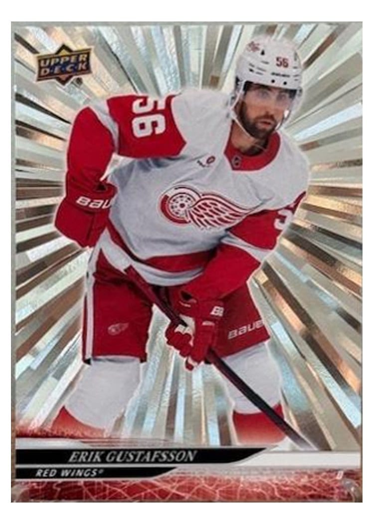2024-25 Upper Deck Base Set Erik Gustafsson Outburst Silver #551 card