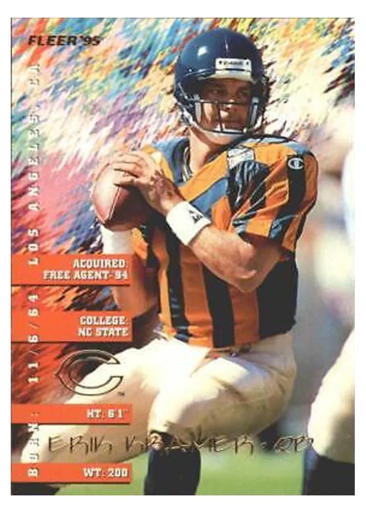 1995 Fleer Erik Kramer #57 card