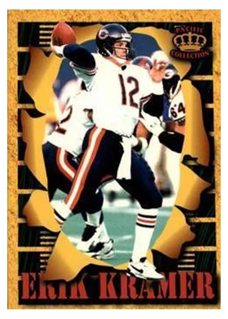 1996 Pacific Invincible Smash Mouth Erik Kramer #SM32 card