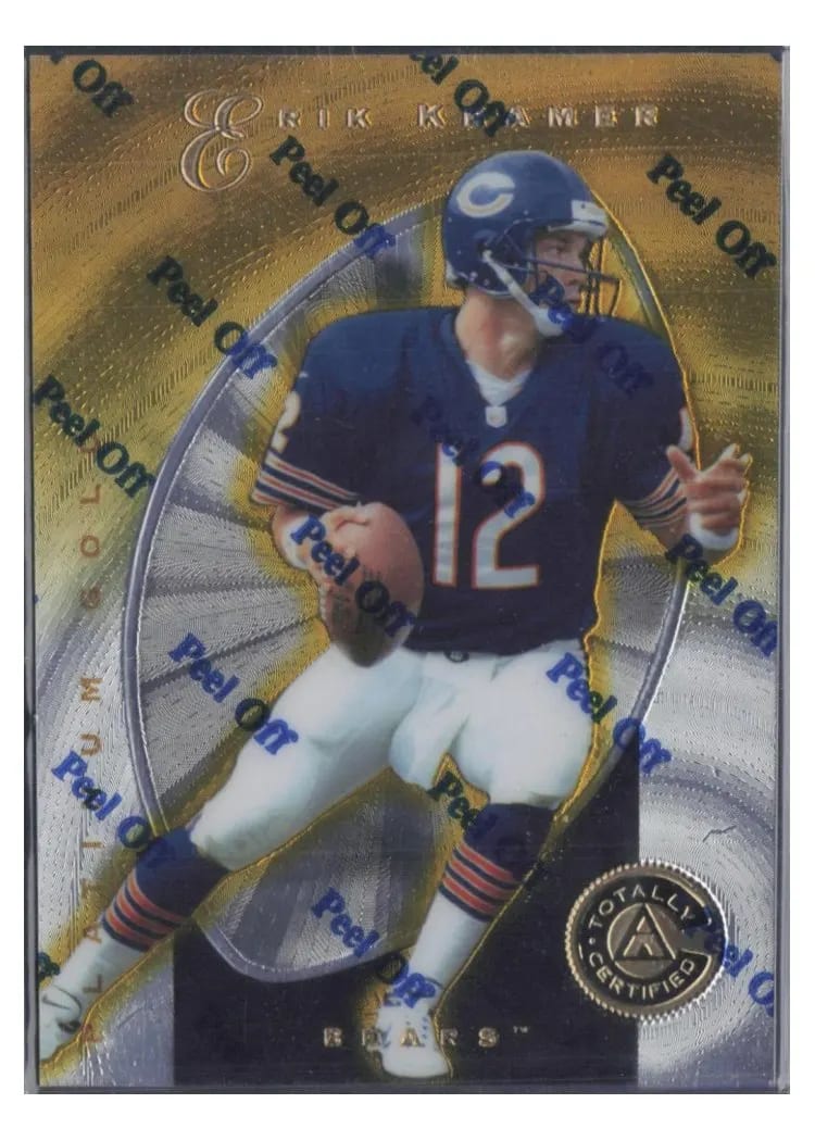 1997 Pinnacle Totally Certified Erik Kramer #95 card