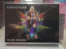 2023 Panini Obsidian Black Color Blast Erling Haaland #11 card