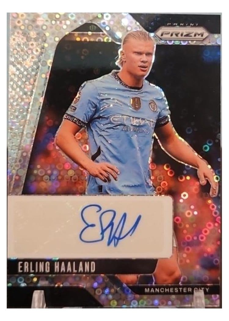2024 Panini Prizm Premier League Signature Erling Haaland #4 card
