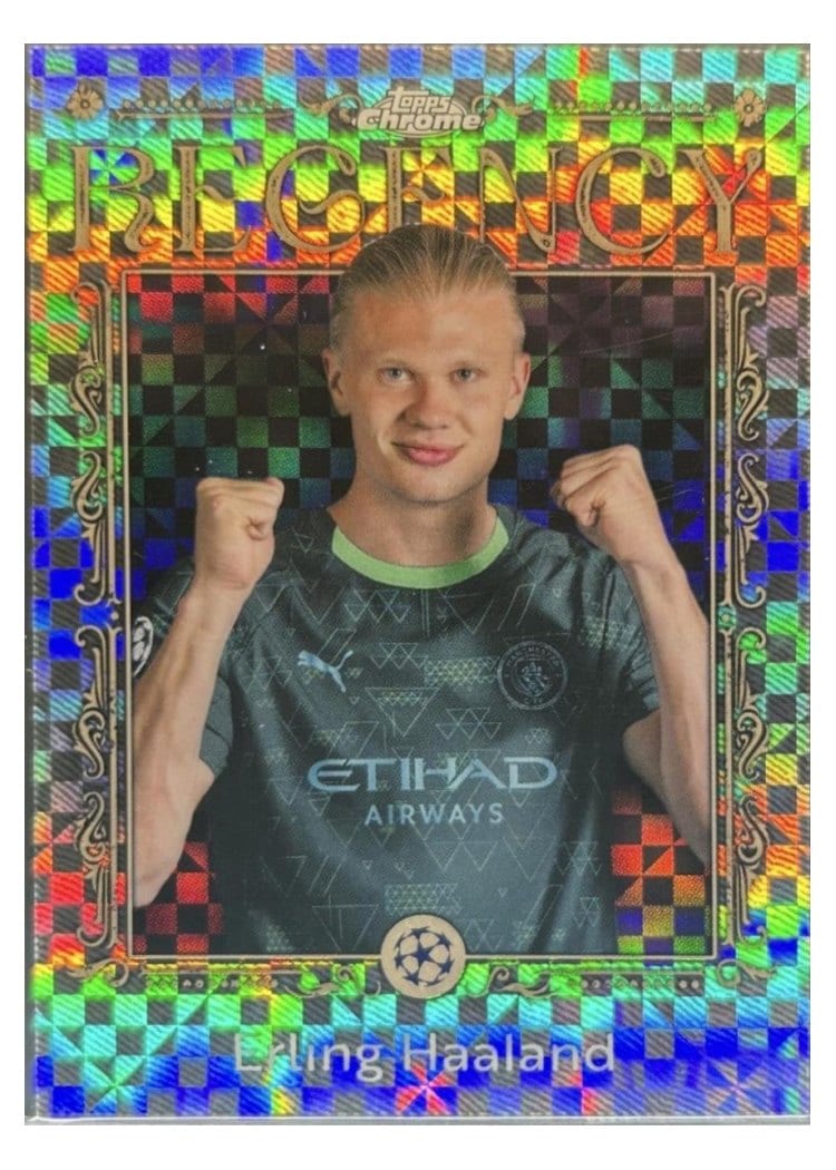 2025-26 Topps UEFA Club Competitions Regency Chrome Erling Haaland #RC-4 card