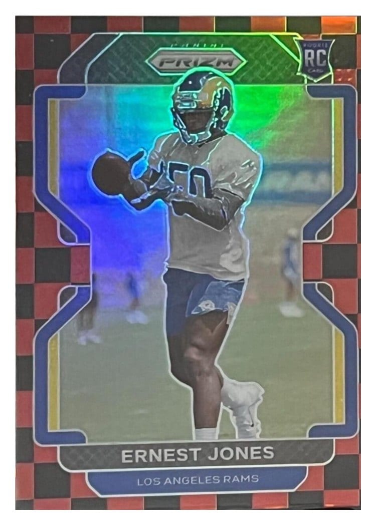 2021 Panini Prizm Base Set Ernest Jones Black and Red Checker Prizm #421 card
