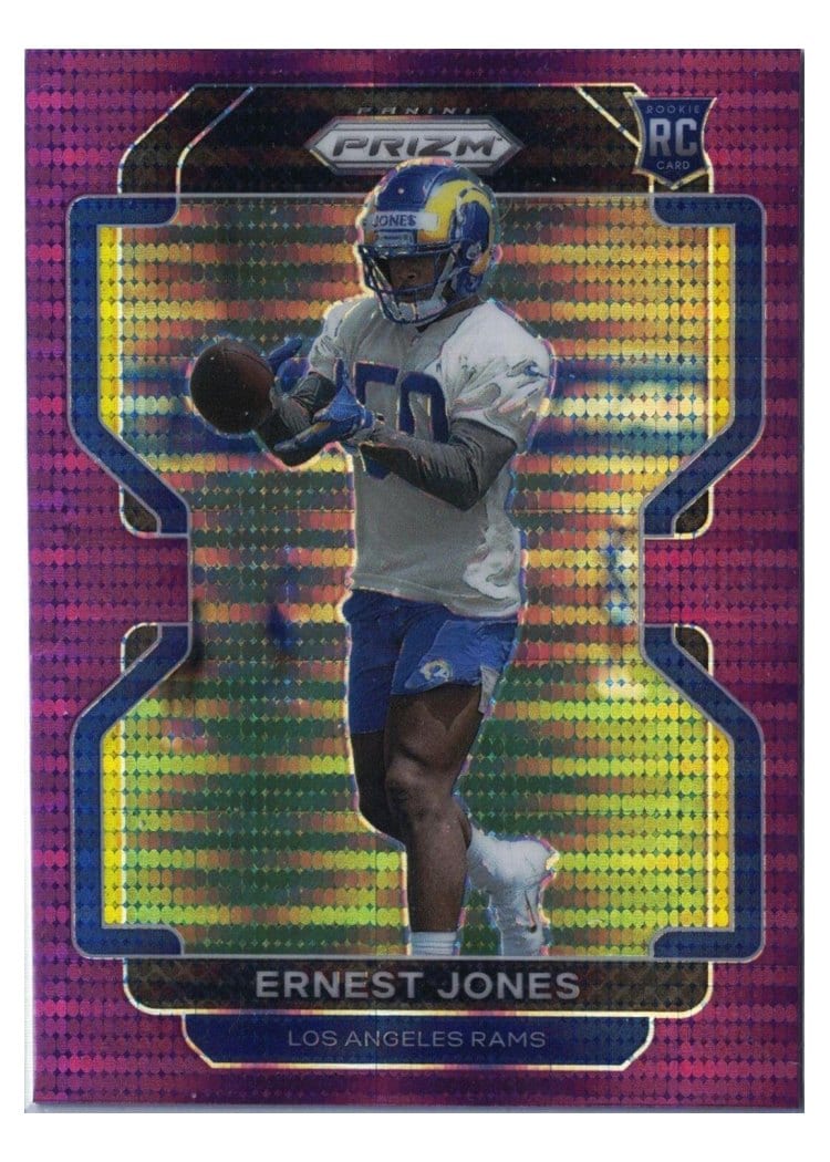 2021 Panini Prizm Base Set Ernest Jones Purple Pulsar Prizm #421 card