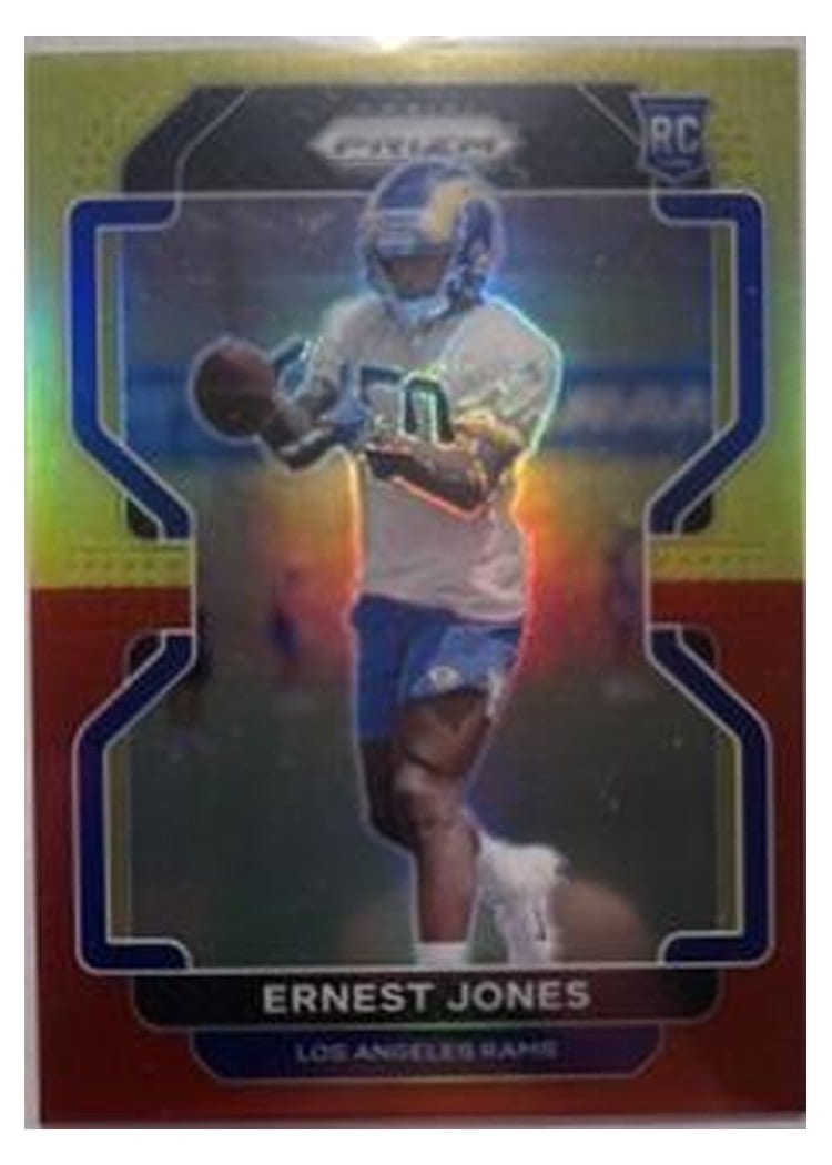 2021 Panini Prizm Base Set Ernest Jones Yellow Red Prizm #421 card