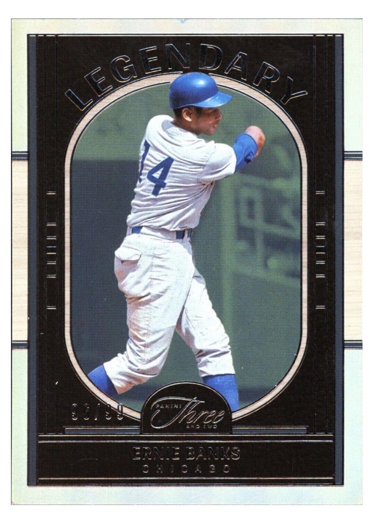 2024 Panini Three and Two Legendary Ernie Banks #16 card