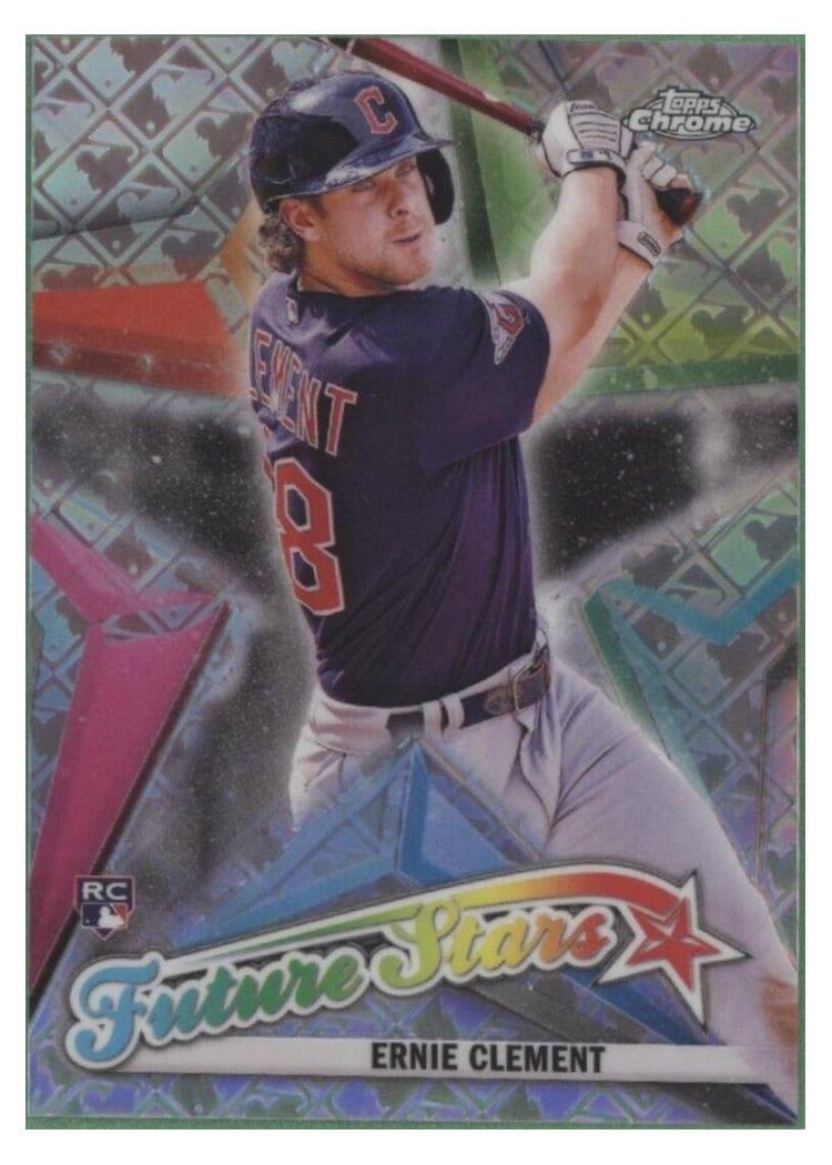 2022 Topps Chrome Logofractor Edition Future Stars Ernie Clement #FS-19 card