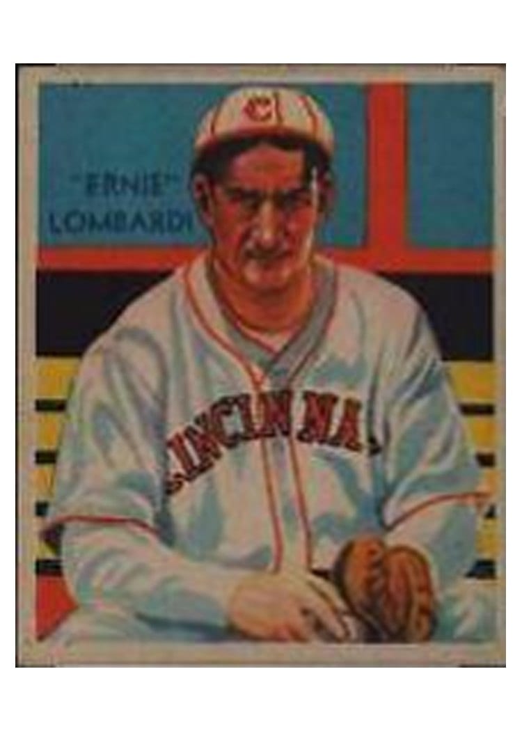 1935 Diamond Stars Ernie Lombardi #105 card