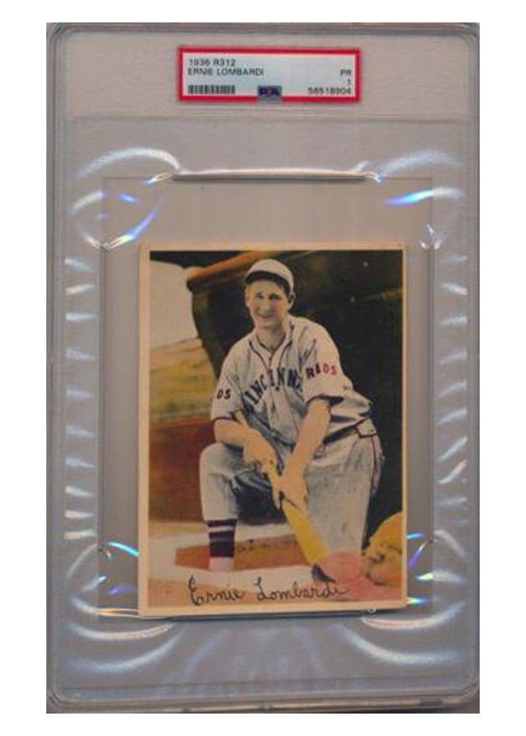 1936 R312 Ernie Lombardi card