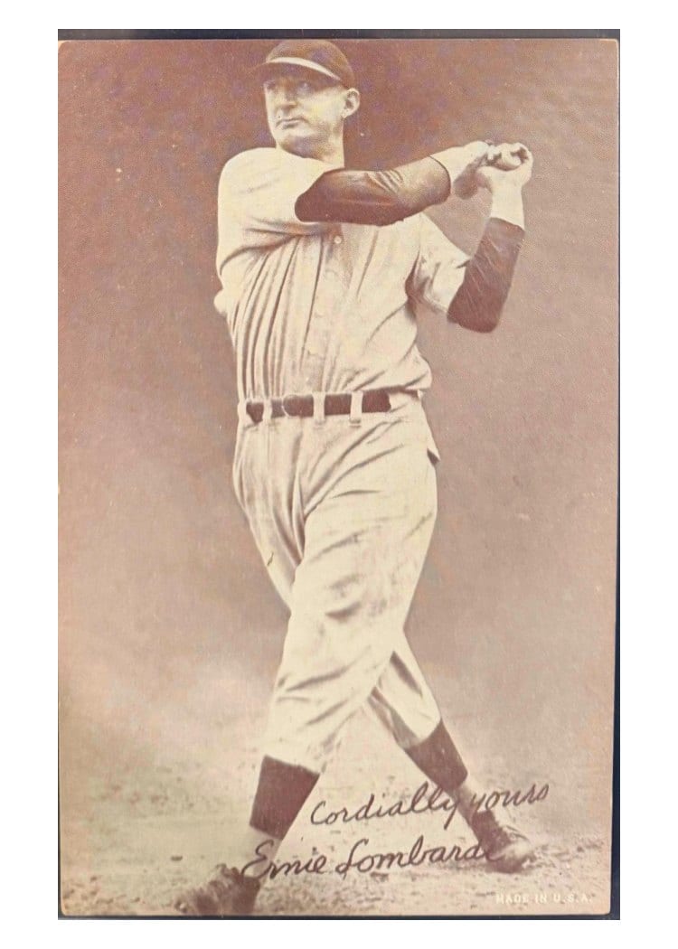 1939 Exhibits Salutation Ernie Lombardi card