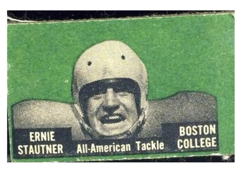 1950 Topps Felt Backs Ernie Stautner card