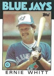 1986 Topps Base Set Ernie Whitt #673 card