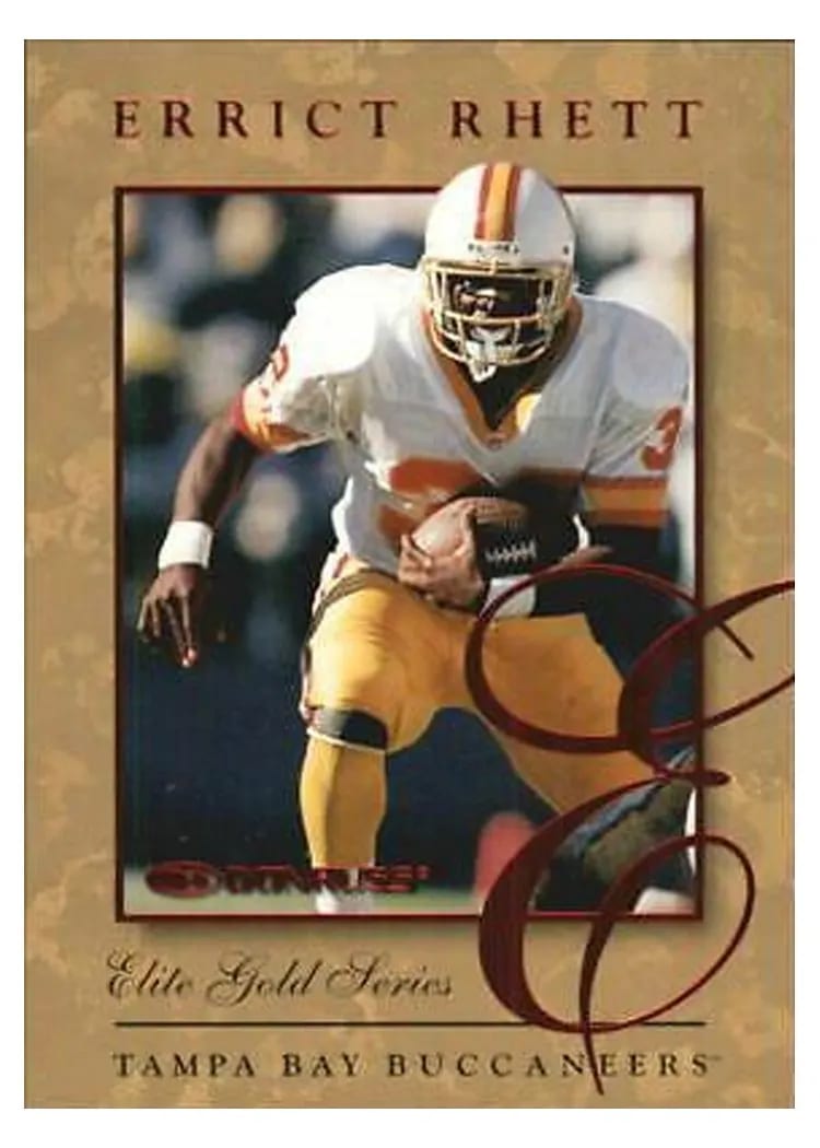 1997 Donruss Elite Errict Rhett Gold #19 card