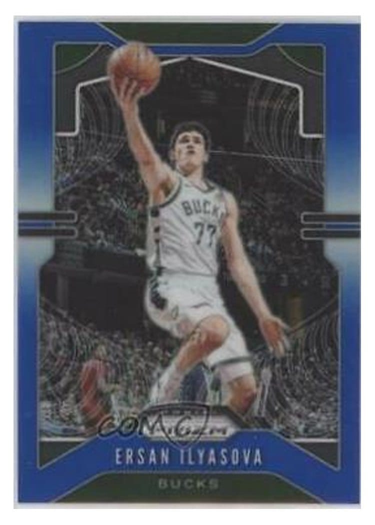 2019-20 Panini Prizm Base Set Ersan Ilyasova Blue Prizm #158 card