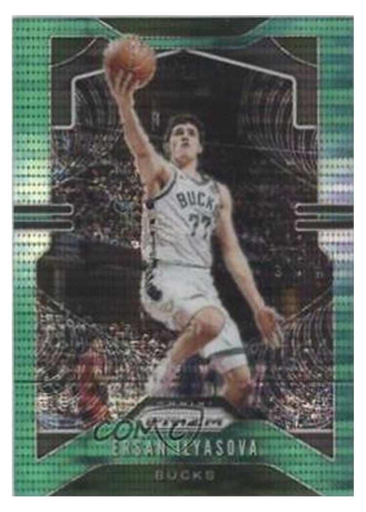 2019-20 Panini Prizm Base Set Ersan Ilyasova Green Pulsar #158 card