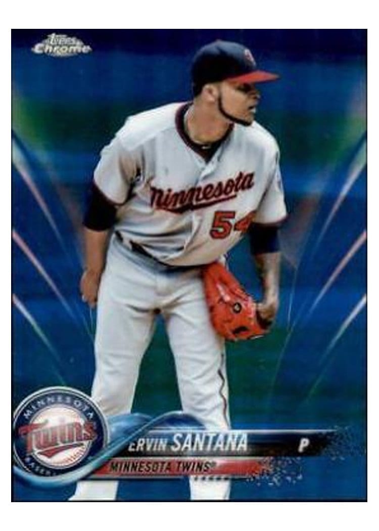 2018 Topps Chrome Base Set Ervin Santana #153 card