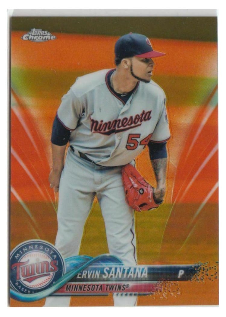 2018 Topps Chrome Base Set Ervin Santana #153 card