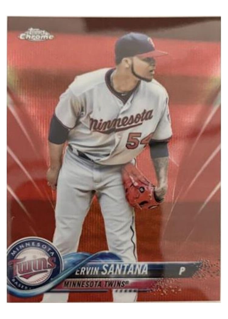 2018 Topps Chrome Base Set Ervin Santana #153 card