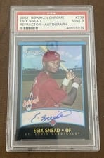 2001 Bowman Chrome Esix Snead Refractor Autograph #339 card