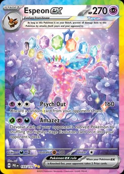 2025 Prismatic Evolutions Espeon ex #155 card