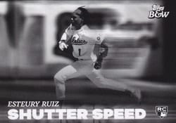 2023 Topps Black & White Shutter Speed Esteury Ruiz #SS2 card