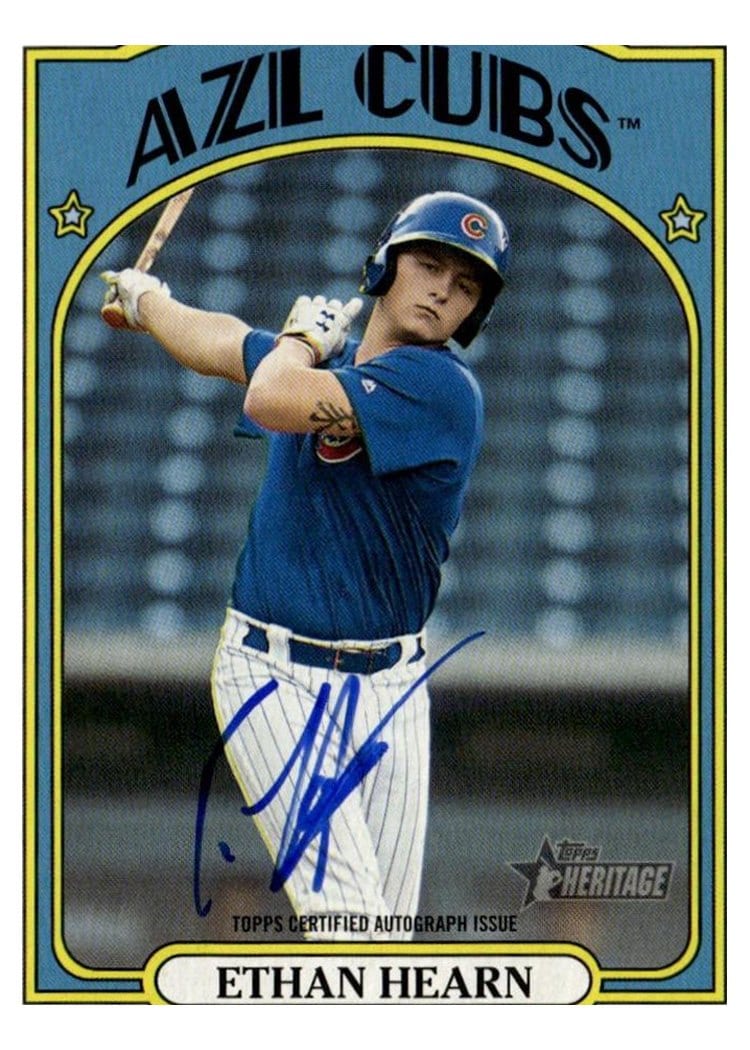2021 Topps Heritage Minor League Real One Autographs Ethan Hearn #ROA-EHE card