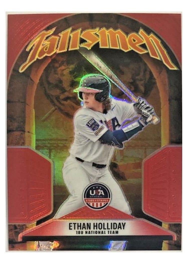 2026 Panini Stars & Stripes Prizm Talismen Ethan Holliday #3 card