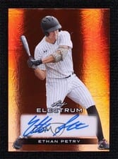 2024 Leaf Electrum Baseball Base Autograph Ethan Petry #BA-EP1 card