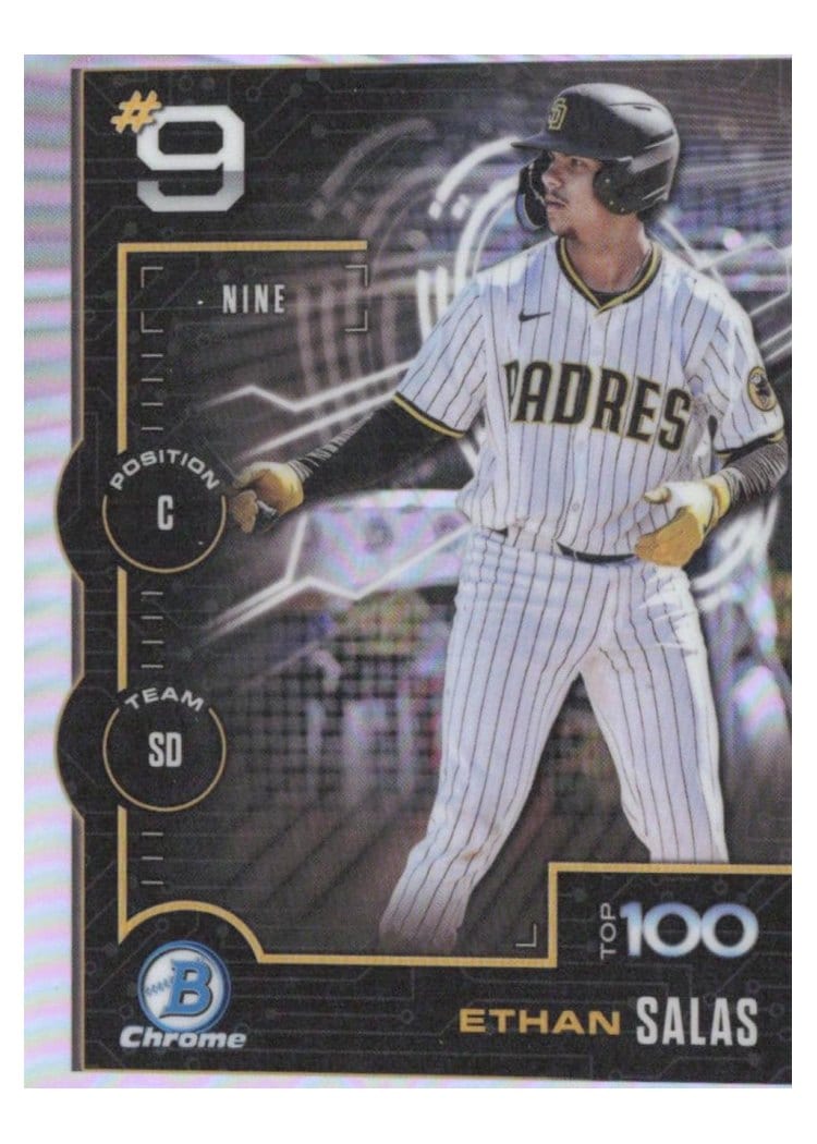 2025 Bowman Bowman Scouts Top 100 Ethan Salas #BTP-9 card