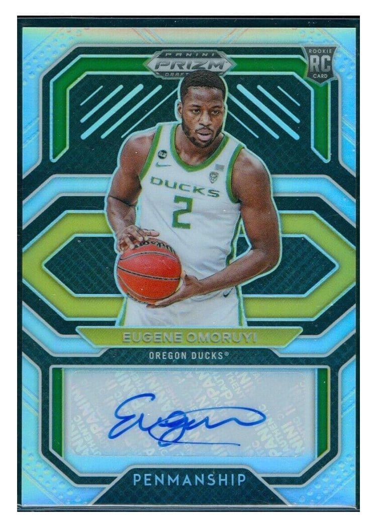 2021 Panini Prizm Draft Picks College Penmanship Eugene Omoruyi #CP-EMO card