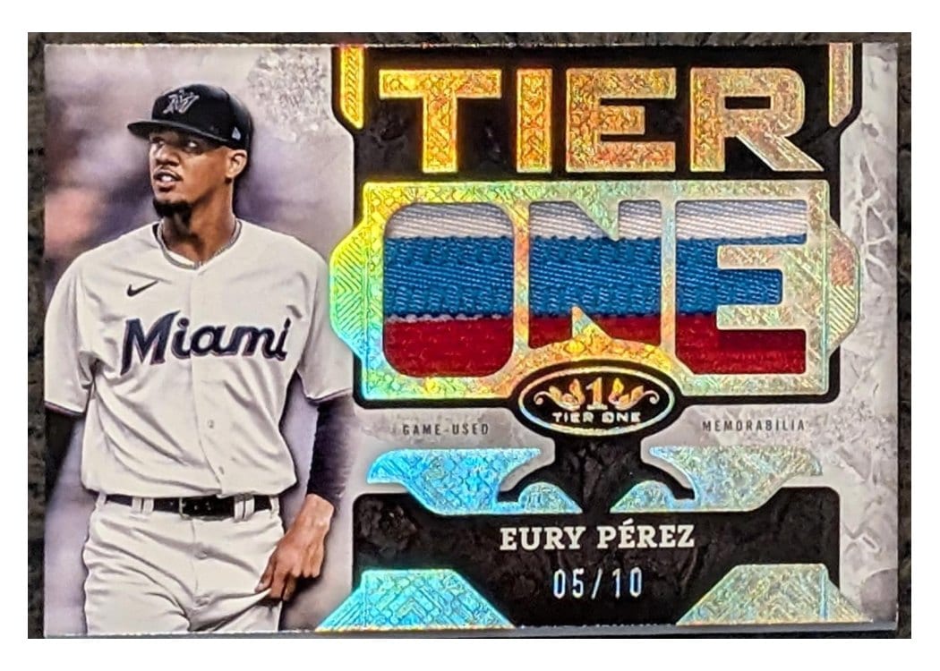 2025 Topps Tier One Die-Cut Relics Eury Pérez #T1RD-EP card