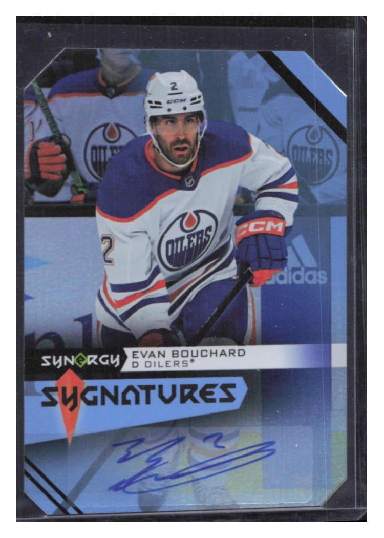 2023-24 Upper Deck Synergy Sygnatures Evan Bouchard #S-EB card