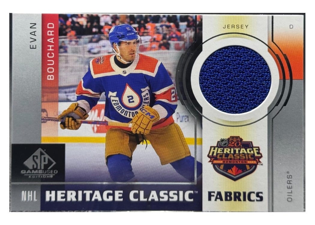 2024-25 SP Game Used 2023 Heritage Classic Fabrics Evan Bouchard #HCF-2 card