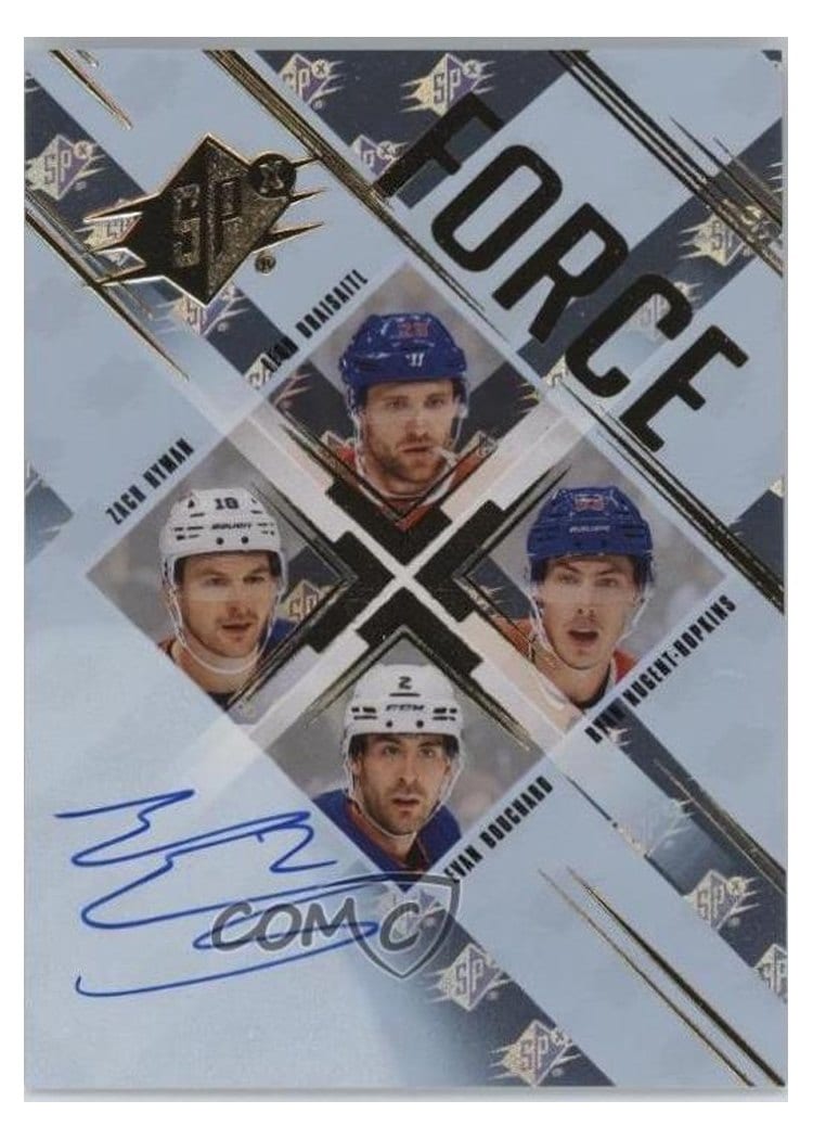 2024-25 SPx Force Autograph Parallel Evan Bouchard #SF-DHHB card