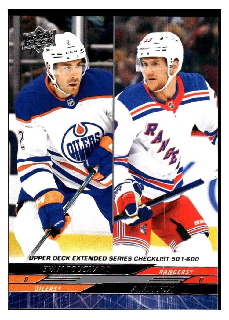 2024-25 Upper Deck Base Set Evan Bouchard / Adam Fox #699 card