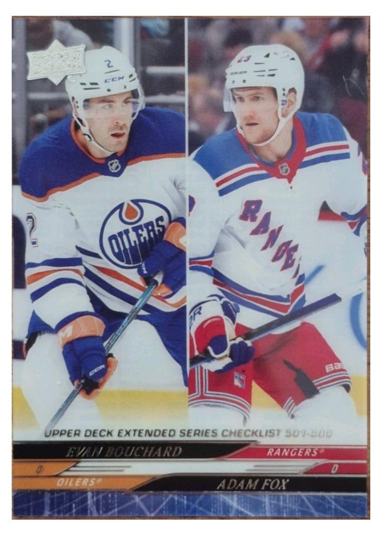 2024-25 Upper Deck Base Set Evan Bouchard / Adam Fox #699 card