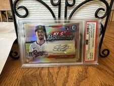 2024 Bowman Chrome My 1st Bowman Autographs Evan Carter #1BA-EC card