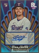 2024 Topps Big League Opening Act Autographs Evan Carter #OAA-EC card