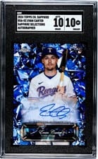2024 Topps Chrome Sapphire Edition Selections Autographs Evan Carter #SSA-EC card