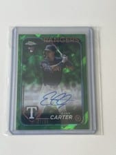 2024 Topps Chrome Update Sapphire Edition Autographs Evan Carter #USA-EC card