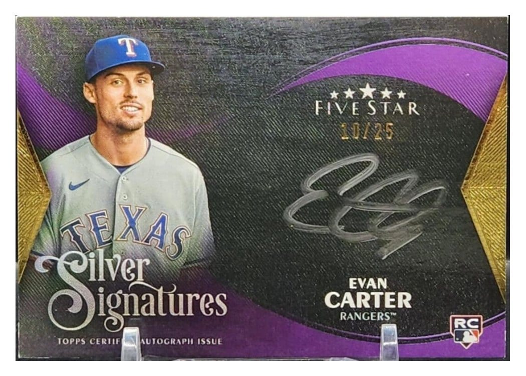 2024 Topps Five Star Silver Signatures Autographs Evan Carter #SS-EC card