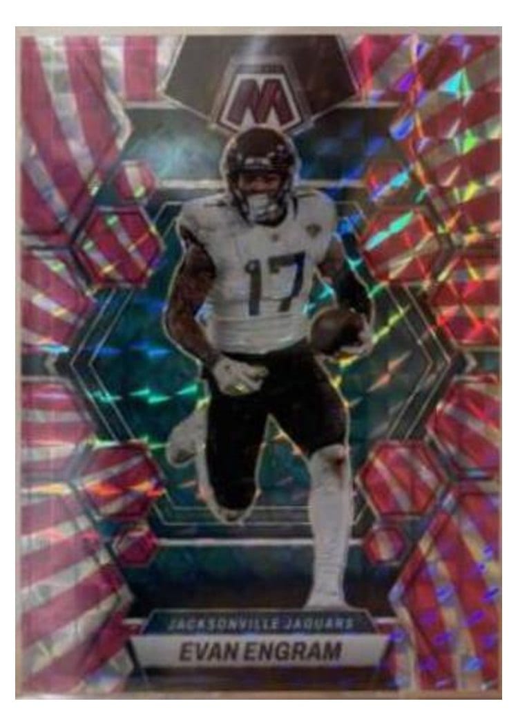 2023 Panini Mosaic Base Set Evan Engram Pink Swirl #106 card